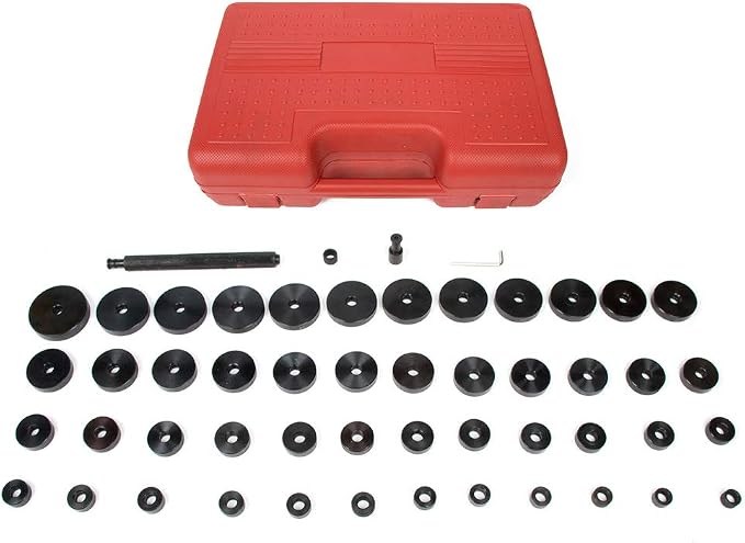 SCITOO 52-in-1 Custom Bushing Driver Tool Set,Transmission Wheel Axle Bearing Race Seal Installer Remover,Bush Removal Puller Bearing Press Tool Kit