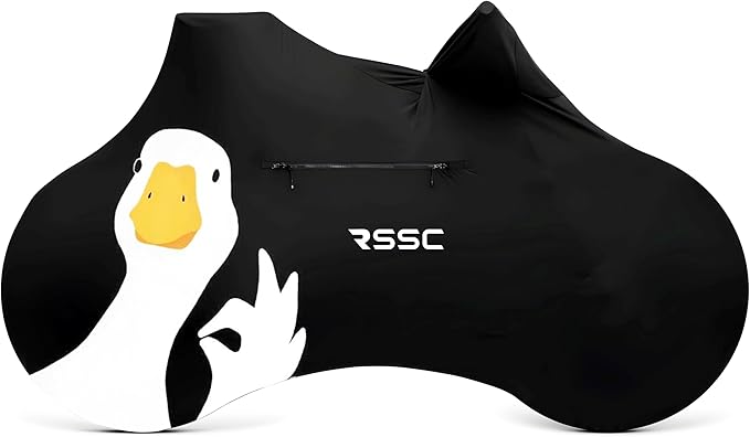 Bike Cover with 5 Zippers, Anti-Scratch Bicycle Storage Guard for Apartment & Garage, Fits Wall Hangers & Car Racks, Dust-Proof Full Protection for Most Bikes (Duck)