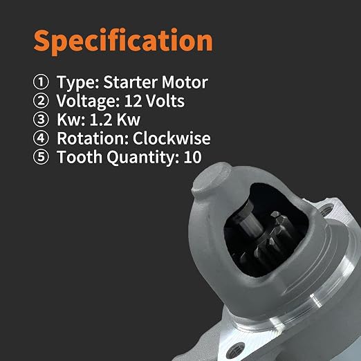 12V Starter Motor 36100-2G250 Compatible with Kia Optima& Sorento 2016-2020, Hyundai Santa Fe Sport 2017-2018, Sonata 2015-2019, Tucson 2010-2015 Replace# 361002G250 106974
