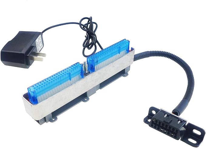 LS Gen 3 ECM Engine Programming Control Module Reader Diagnostic PCM Bench Harness w/Power Supply Fits for GM Chevy All Blue/Red & Blue/Green 1999-2007, OBD2 Port, 18 Gauge, 12 Volt
