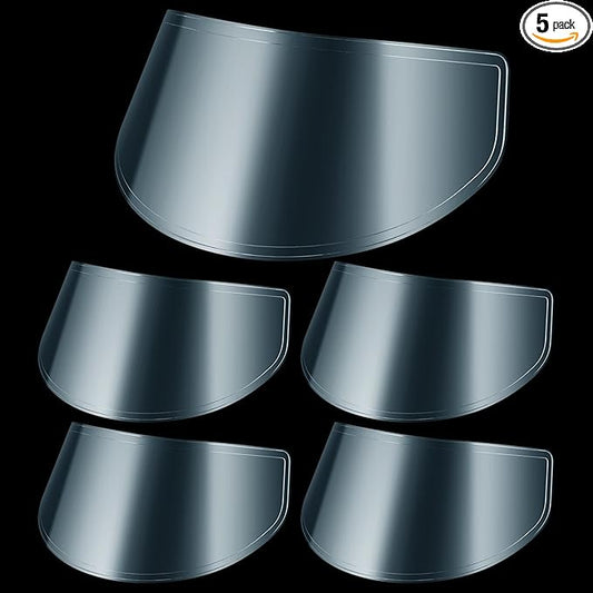 Kingdder 5 Pack Motorcycle Helmet Visor Anti Fog Film Mask Anti-fog Transparent Visor, Replacement Motorcycle Helmet Face Shield, for Safe Riding All Seasons Use