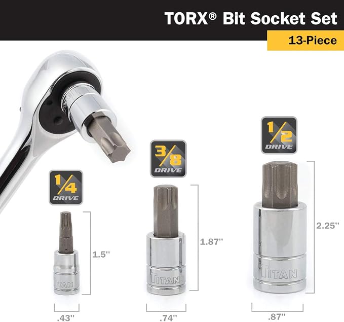 Titan 16122 Star Bit Socket Set - 13 Piece