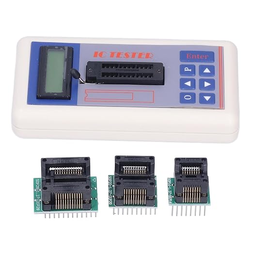 TSH06F Integrated Circuit Tester Multi Functional IC Transistor Meter with 5V 3.3V AUTO Modes for Microelectronics Logic Device Test Transistor Identification (with Terminal)