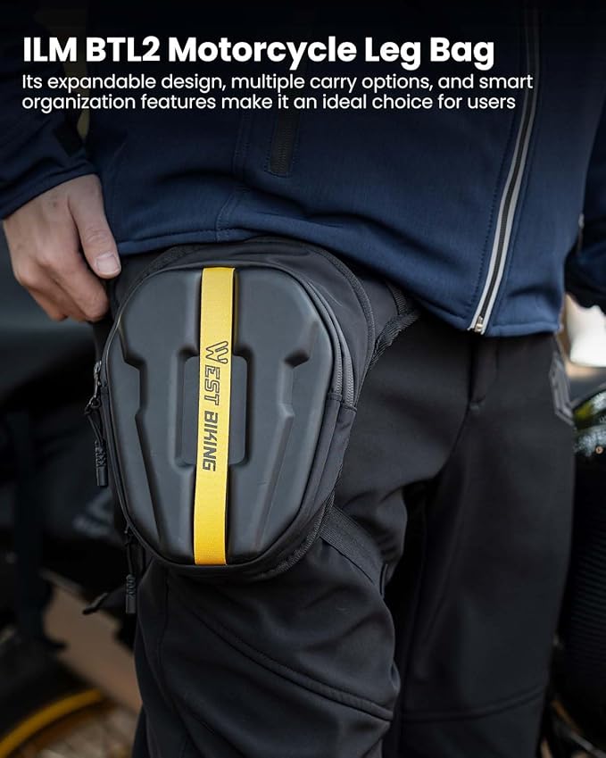 ILM Motorcycle Tank Bag Magnetic Drop Leg Bag for Men Women Muti-functions Waist Thigh Bags for Outdoor BTL2