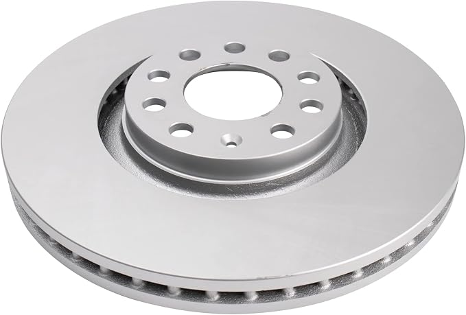 TRQ Front Brake Rotor Set G Coated Vented Compatible with 2000-2009 Audi A4 A4 Quattro 2000-2004 A6 A6 Quattro 2001-2005 Allroad 2000-2002 S4 2002-2003 S6