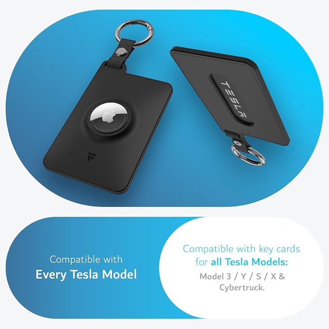 TUDIA Center Console Tray for Tesla Model 3 (2021-2023) / Model Y (2021-2025) + Tesla Key Card Holder with Air Tag Slot Bundle Set
