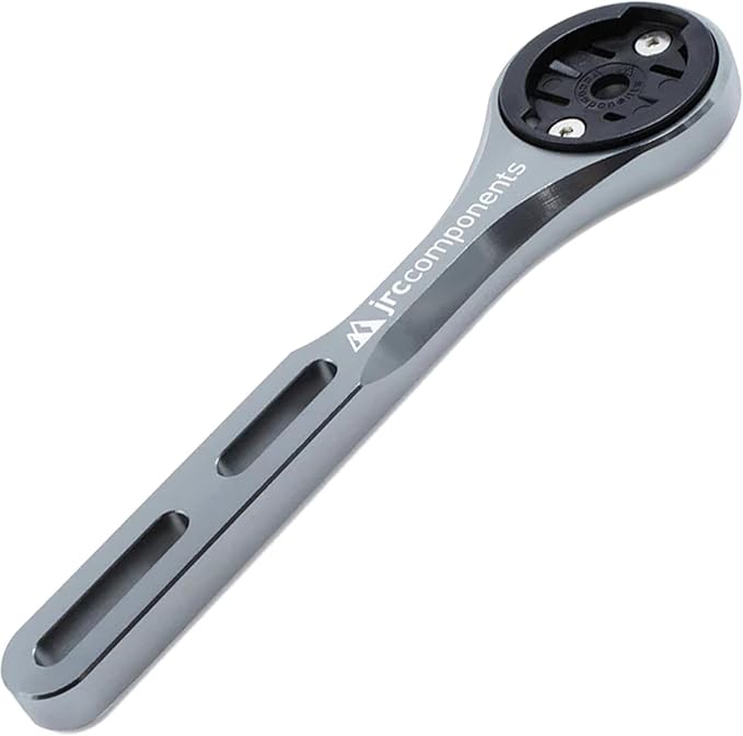 JRC Components Amplitude Underbar Computer Mount for Road & Gravel Bikes | Compatible with Garmin Edge Computers | Lightweight Aero Handlebar Mount for Bicycles (Gunmetal)