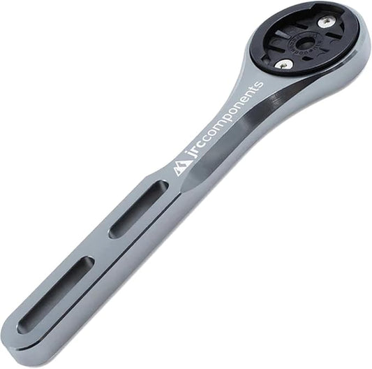 JRC Components Amplitude Underbar Computer Mount for Road & Gravel Bikes | Compatible with Garmin Edge Computers | Lightweight Aero Handlebar Mount for Bicycles (Gunmetal)