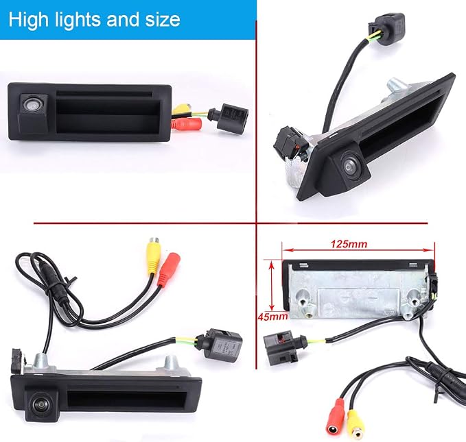 1280 * 720 Pixels Car Backup Camera Replacement for VW Bora Variant Kombi Golf IV 4 MK4 Variant Kombi Touareg Passat Variant Kombi B5 3B6 Porsche Cayenne 9PA 955 Parking Reverse Vehicle Camera