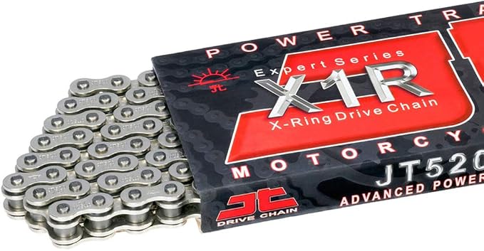 JT Chain JTC520X1R3NN114DL (520 Series) Nickel 114 Link Heavy Duty X-Ring Chain with Connecting Link