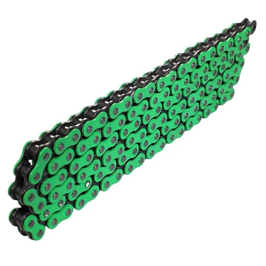 DONGHUA (520HLX2) high Strength Sealed 520 X-Ring Chain 120 Links with Connecting Link (Green)