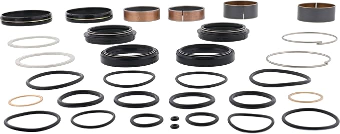 Pivot Works Fork Rebuild Kit PWFFK-H02-020 Compatible with/Replacement for Honda CR250R 1997-2004, Black