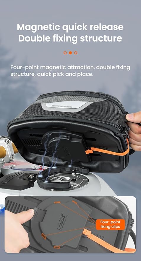 Loboo Tank Bag Ring Quick Disassembly And Non-Contact With The Paint Surface Of The Fuel Tank Will Not Damage The Paint Surface, Compatible With Kawasaki Versys 650 1000 Z1000 Z 900 RS