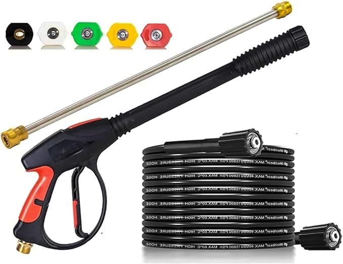 3000 PSI Power Washer Gun Kit – Universal M22 Spray Gun with 5 Quick-Connect Nozzles for Craftsman, Generac, and Briggs & Stratton Pressure Washers, Upgraded Version