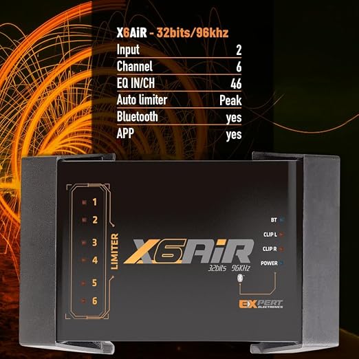 Banda Audioparts X AIR Series Digital Signal Processor, 32bit/96khz, Bluetooth and APP Control, 19 Band EQ, 2 Input (X6 AIR)