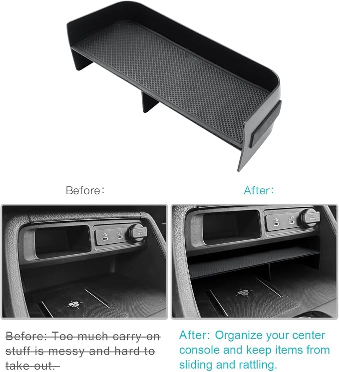 CDEFG 2023 2024 2025 2026 Pilot Center Console Organizer Tray for 2023-2026 Honda Pilot/2024-2026 Passport Accessories Middle Console Storage Box(Divider)