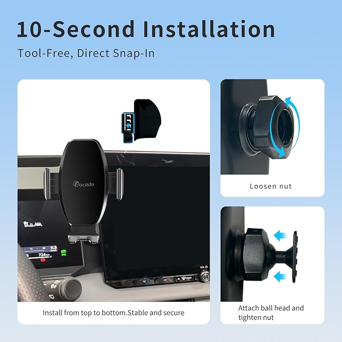 Car Phone Mount for Toyota RAV4 2026 with 12.9-Inch Screen,Vehicle-Specific Dashboard Phone Holder,Hands-Free 360° Rotation,Stable Phone Mount,Does Not Block Air Vent,RAV4 Interior Accessories