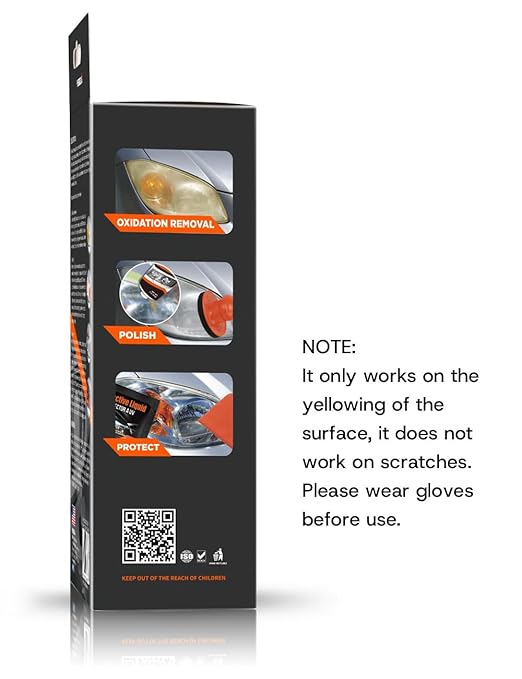 Visbella Auto Vehicle Headlight Restoration Kit, DIY Car Care Electric Repair Kit to Restore Oxidation Hazy Yellow Scratch for Headlights, Taillights, Fog or Directional Lights (Wipe Solution)