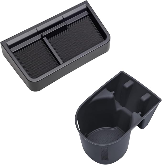 TOPINSTALL New Dash Tray and 2-in-1 Cup Holder with Phone Mount Compatible with 2025 2026 Toyota Sienna 12.3" Screen, Dashboard Hidden Screen Storage Organizer(Not for LE Trim with 8" Screen)