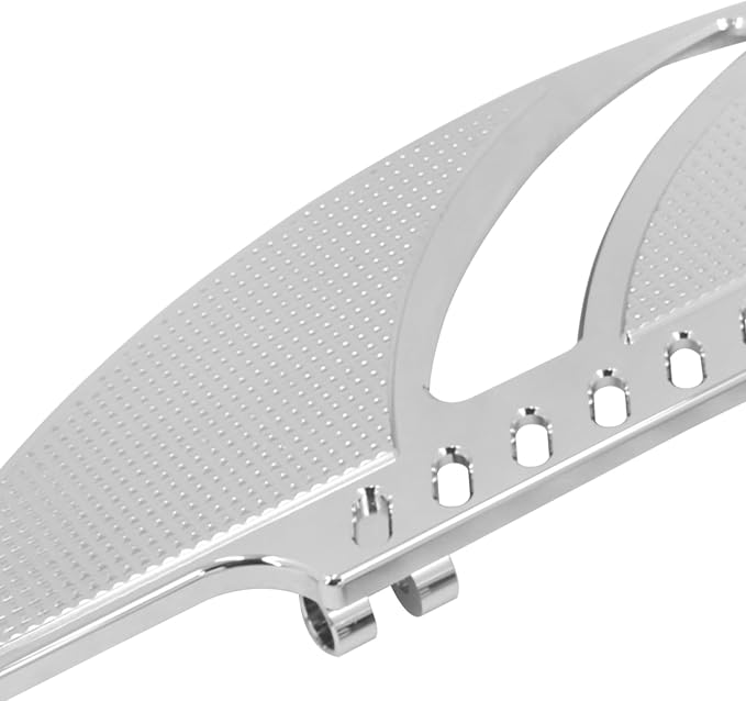 Motorcycle Floorboards CNC Tomahawk Footboards Footpegs Fit for Harley Touring Electra Street Glide Road Glide Softail Dyna (Driver Floorboards(Chrome))