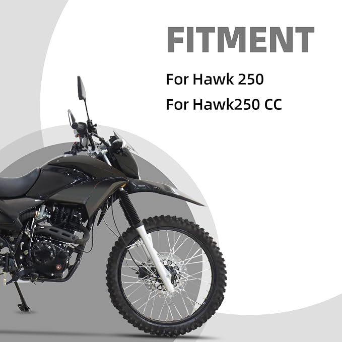 Dirt Bike Plastics Kit for Hawk 250,Fairing Body Work Fender Sets with Fuel Tank Guard for Hawk 250cc - Imitation Carbon Fiber