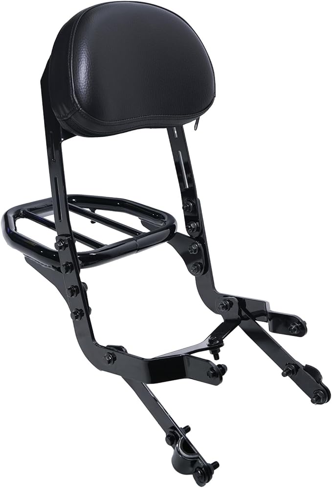 JMCHstore Backrest Cargo Rack for Coleman CT200UEX Mini bike 196cc, Adjustable Sissy Bar for Axis M200 Viper Hisun 200-3 200cc Trail bike Cushion Luggage parts