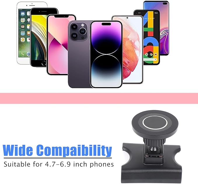 HAPPYHORSE Car Phone Mount Compatible with Fiat 500 2007-2023，Car Center Console Mobile Phone Bracket Phone Holder Phone Mount Mount with Self-Adhesive Base Accessories (Style C)