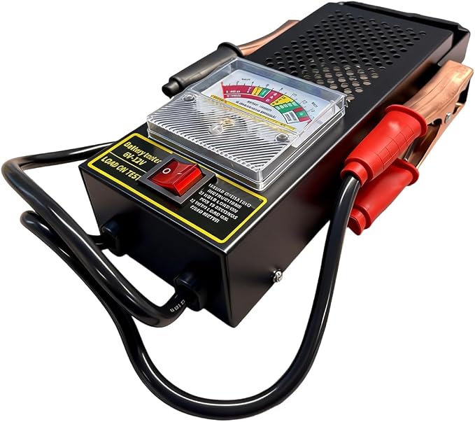 Car Battery Load Tester, 6V 50AMP/12V 100AMP Alternator Voltage Tester with Alligator Clips, Automotive Battery Health Checker Diagnostic Tool for Cars/RVs/Motorcycles/ATVs/Boats (Black)