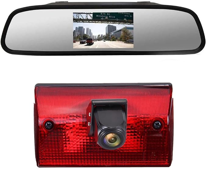 Brake Light Backup Camera Car Reversing Camera+4.3" LCD Mirror for Mercedes Freightliner Sprinter 2500 3500/Dodge Cargo Van/Sprinter W901 W902 W903 W904/VW LT Mk II 2DL 2DM 2DA 2DB