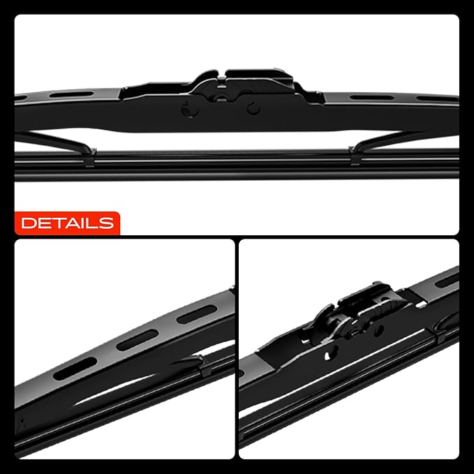 A-Premium 24"/20"/13" Windshield Wiper Blades Compatible with Ford Freestyle 2005-2007 - Front Rear Wipers Blade Set for SL/Hook Arm Connector, with Wear Indicator & Towel (Pack of 3)