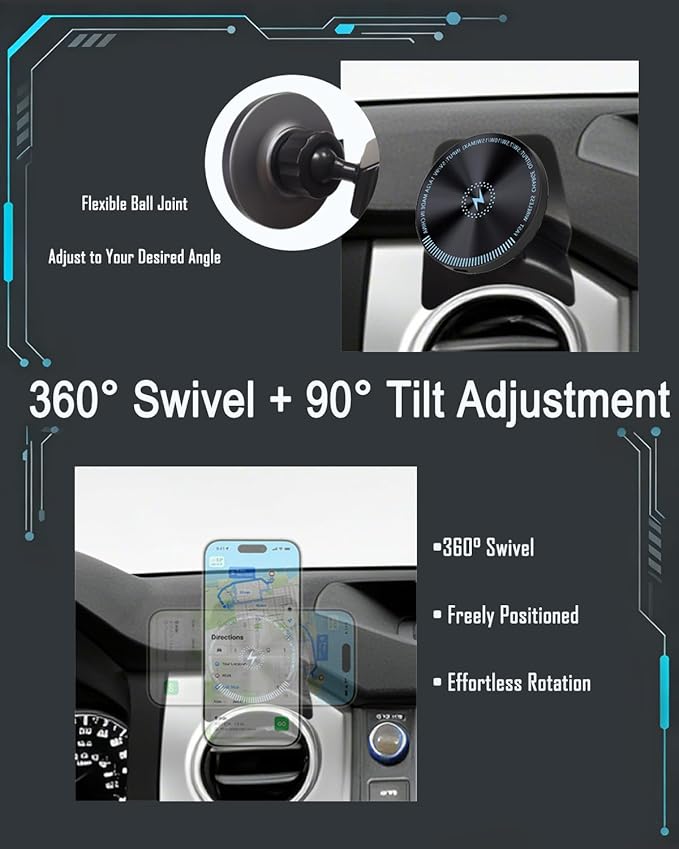 for Toyota Tundra Magnetic Wireless Charging Phone Mount Made for Toyota Tundra 2014-2021