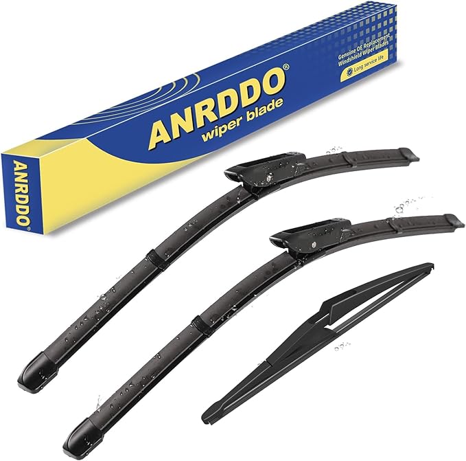 ANRDDO 3 Wipers Factory Replacement For Mini Cooper 2013 R56 Original Equipment Windshield Wiper Blades Set - 18"+19"+10" Bayonet Wiper Arm (Set of 2) Not For J Hook