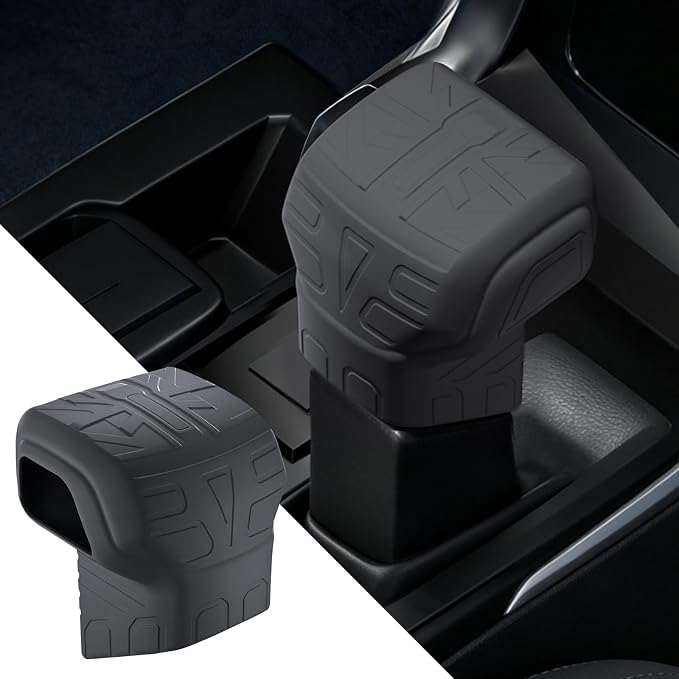 Silicone Car Gear Shift Knob Cover for Toyota Tundra Tacoma Sequoia 2025 2024 2023 2022 2021 2020 Interior Accessories Black Automobile Center Console Shifter Head Protector