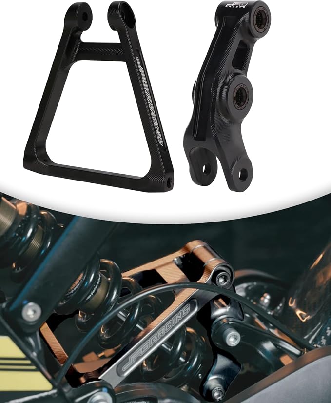 JFG RACING Sur Ron Suspension Linkage & Triangle Link Kit Set Rear Shock Link for Sur Ron X X160 X260 Electric Dirt Bike, Knight Black
