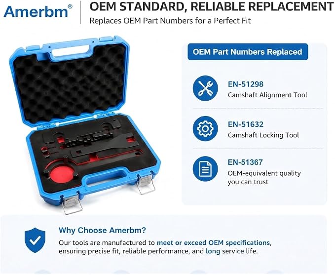 EN-51367 Engine Camshaft Timing Tool Kit Compatible with GM Chevy Cruze Malibu Buick Encore Opel 1.0 1.4 1.5T Ecotec Engine, Cam Shaft Locking Alignment Holding Fix Tool Set Replaces EN-51298