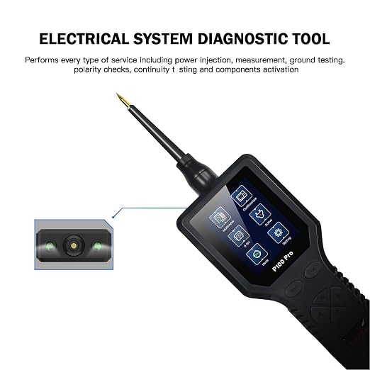 TopDiag P100 Pro 9-30v car Circuit Tester Automotive, Power Circuit Probe Kit Multimeter Digital Oscilloscope Test Tool (P100 Pro)