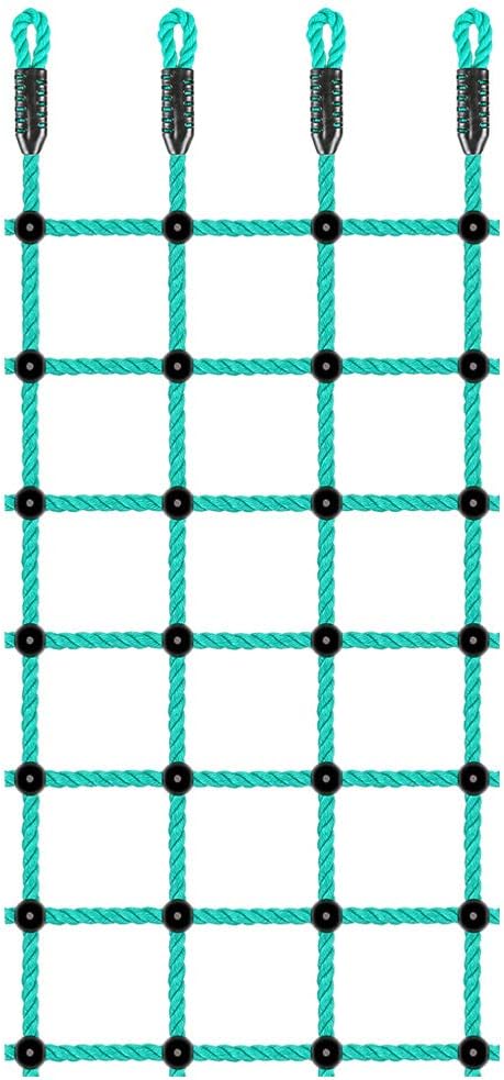 BeneLabel Climbing Cargo Net 30" x 77" Indoor Climbing net, Outdoor Cargo Webbing Net Playground Climbing Net for Treehouse 100% Nylon Material Rope Ladder