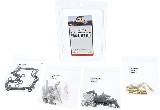 All Balls Racing 26-1704 Carburetor Rebuild Kit Compatible with/Replacement For Suzuki GSX-R 600 1998-2000