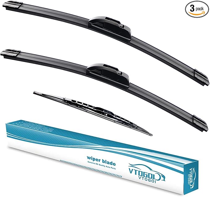 OEM Windshield Wiper Blades Replacement for Chrysler Town & Country 2008-2016 Dodge grand caravan 2008-2020, All Weather Original Factory Quality Front & Rear Wipers Set 26"+20"+16" (Pack of 3)
