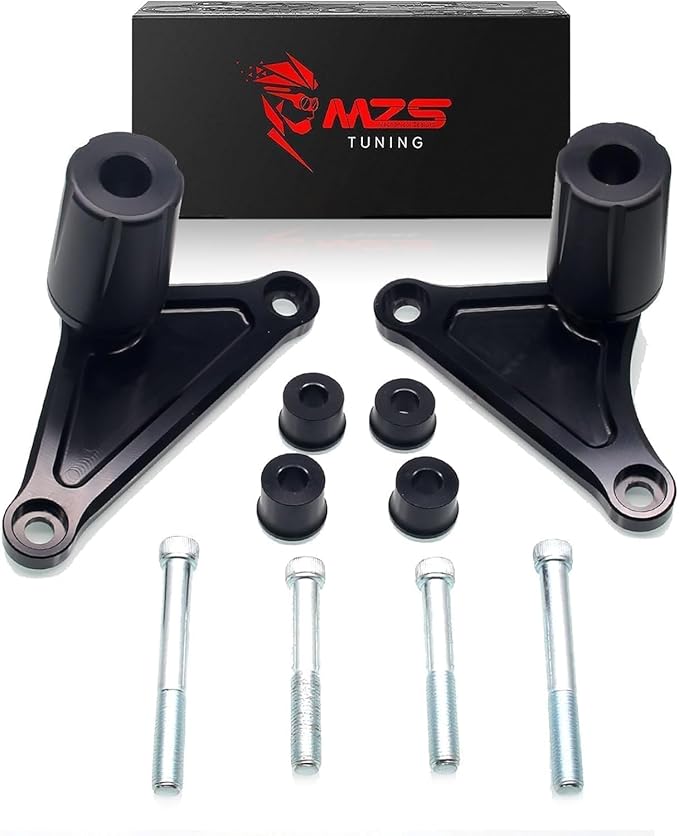 MZS Motorcycle Frame Sliders, Falling Crash Protector Guards No Cut Kits Black Compatible with GSXS1000 GSXS 1000 2022-2025 / GSXS1000S Katana 2020 / / GSXS1000GT 2022-2025