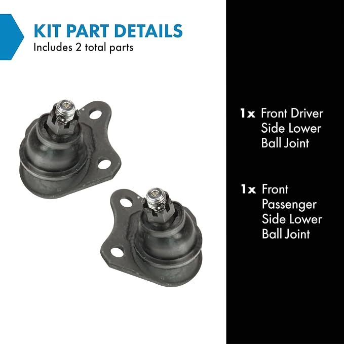 TRQ Front Lower Ball Joint Driver and Passenger Side Compatible with 1998-2010 Volkswagen Beetle 2000-2006 Golf 1999-2009 Jetta