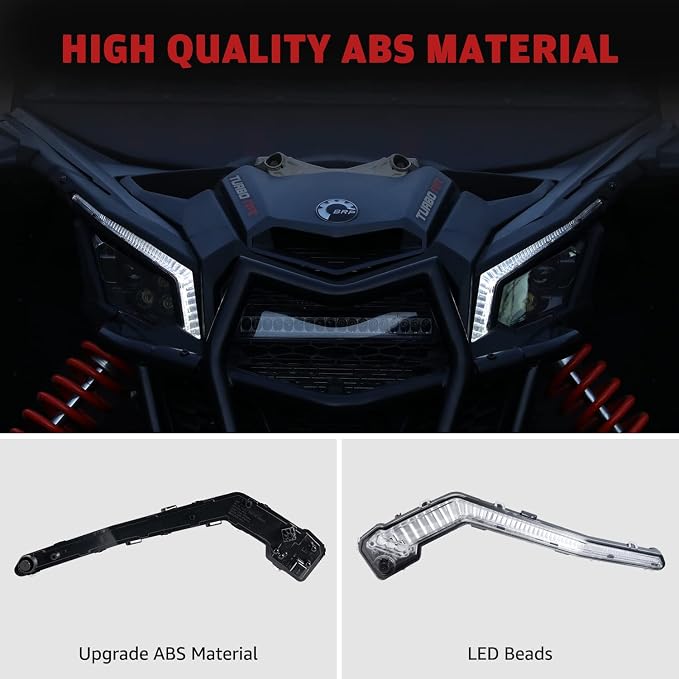 HAKA TOUGH Turn Signal Fang Lights with White Yellow Light for Can Am Maverick X3 XDS XRS Max Turbo R/Maverick Trail Sport Max Accessories 17-24,LED Signature Lights Replace#OEM 710004994 710004995