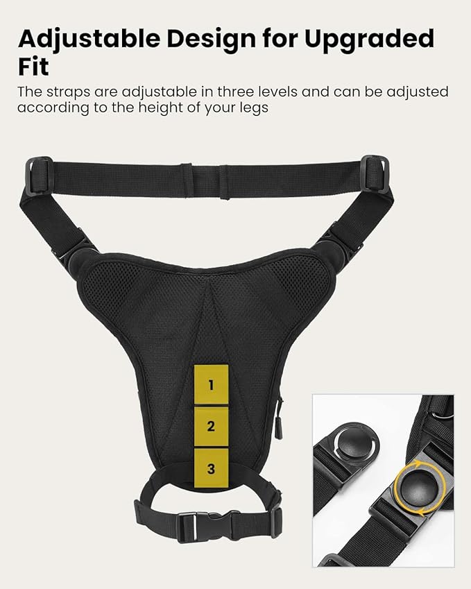 ILM Motorcycle Tank Bag Magnetic Drop Leg Bag for Men Women Muti-functions Waist Thigh Bags for Outdoor BTL2