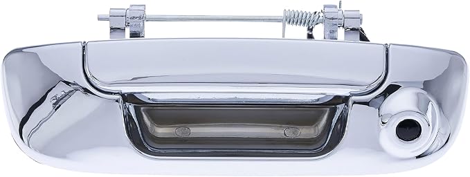 Master Tailgaters Chrome Tailgate Handle with Backup Camera Replacement for Dodge Ram 1500, 2500, 3500 (2002-2009) | IP68 Waterproof | Parking Grid Lines Available | Easy to Install