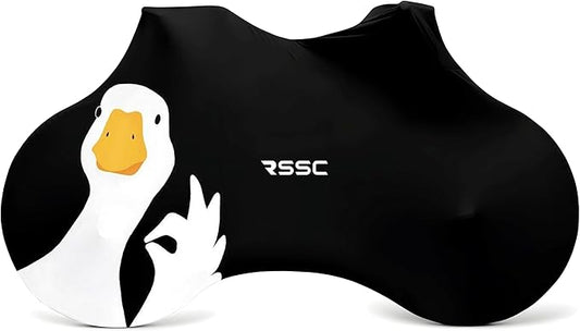 Bike Cover with 5 Zippers, Anti-Scratch Bicycle Storage Guard for Apartment & Garage, Fits Wall Hangers & Car Racks, Dust-Proof Full Protection for Most Bikes (Duck)