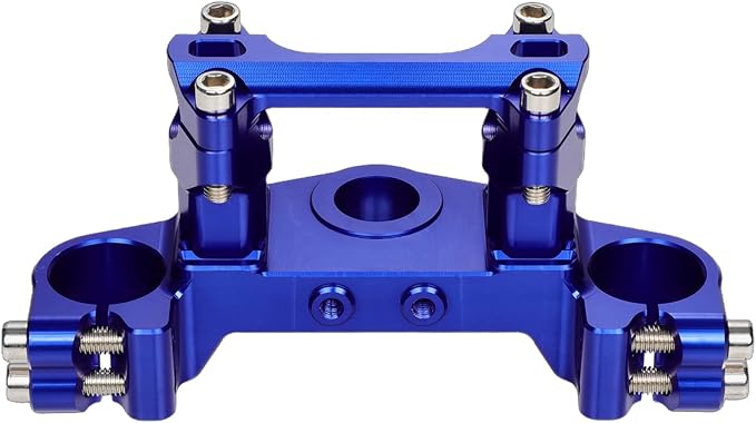 Dirt Pit Bike Top Triple Clamp 7/8" 22MM Upper Triple Tree Bar Mount with Risers Set CNC for TTR 110 TTR110 TTR110E 2008-2025 Blue Motorcycle Motocross
