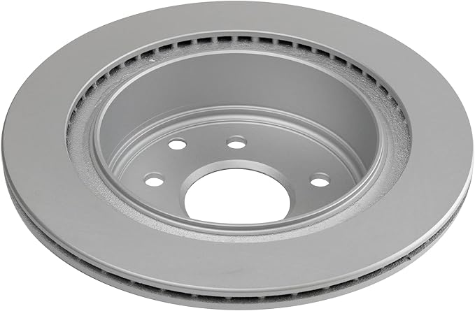 TRQ Rear Brake Rotor Set G Coated Vented Compatible with 2003-2005 Infiniti G35 2003-2005 Nissan 350Z 2014-2017 Juke 2011-2024 Leaf 2008-2020 Rogue 2014-2015, Select 2017-2022 Rogue Sport
