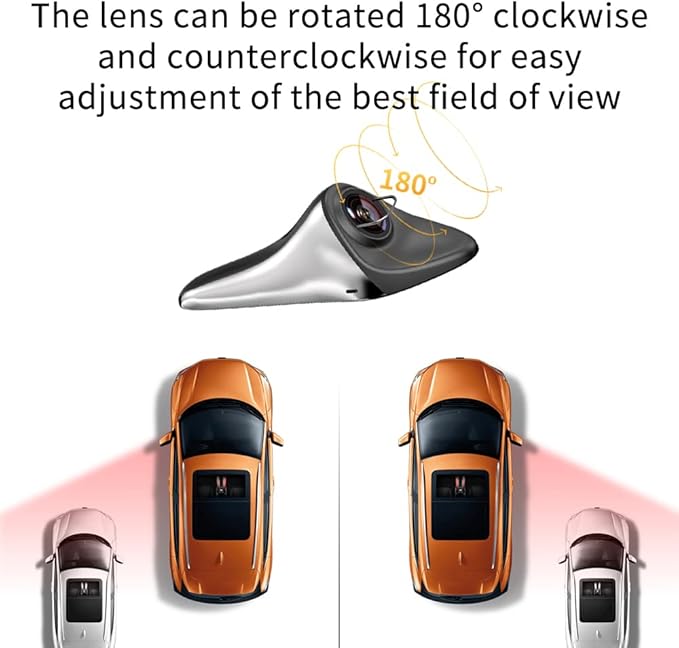 Side View Camera 7 inch HD Surveillance System, IP68 Waterproof Blind spot Camera with HD LCD Screen Parking Assistance System, Silver