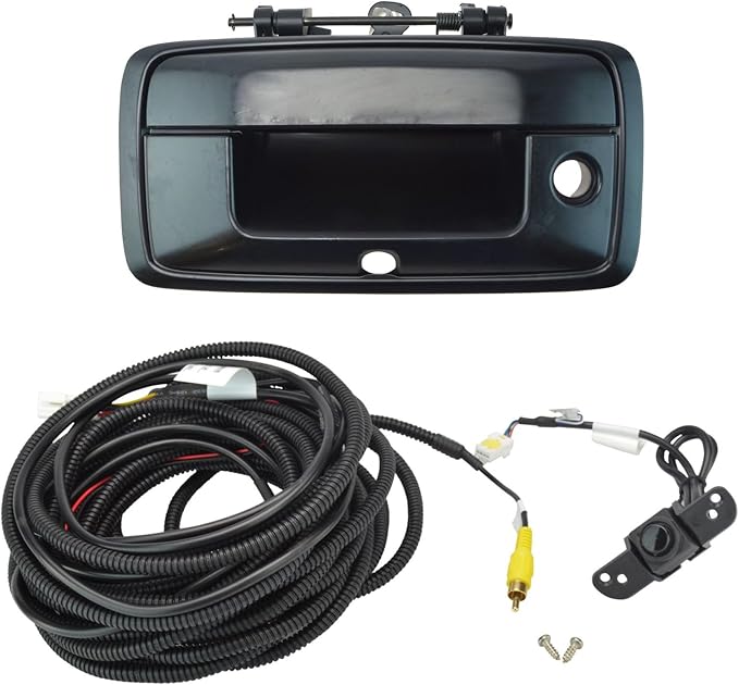 TRQ Rear View Camera Kit Compatible with 2014-2015 Chevrolet Silverado 1500 2015 Silverado 2500 HD 3500 HD GMC Sierra 1500 Sierra 2500 3500