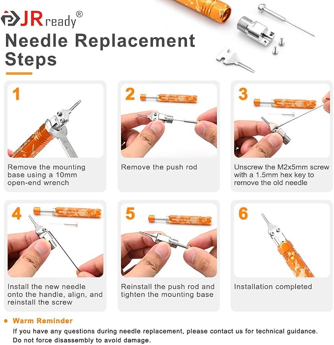 JRready ST5279 2PCS P-D145 Replacement Tips for DAP-D145 Ejector Rod Pin Extractor-Terminal Release Tool Accessories Suit for Molex Micro-Fit 3.0 (MX3.0) Male Terminal,AMP Micro Mate-N-Lok Series